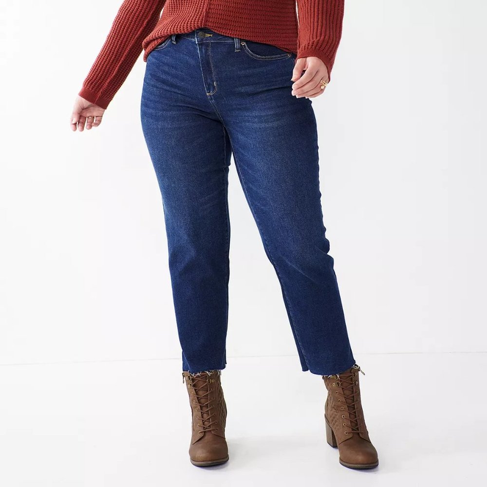 Women's Sonoma Goods For Life High-Waisted Straight-Leg Crop Jeans